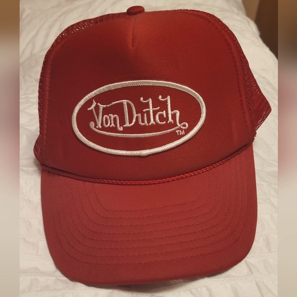 Von Dutch red trucker hat mesh vintage - Picture 1 of 4